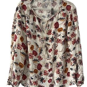 NWT Boho Beachy Effortless Floral Whimsy coastal vibrant tassels